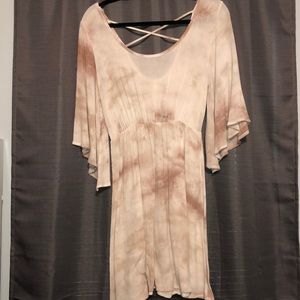 Tan tie dye dress
